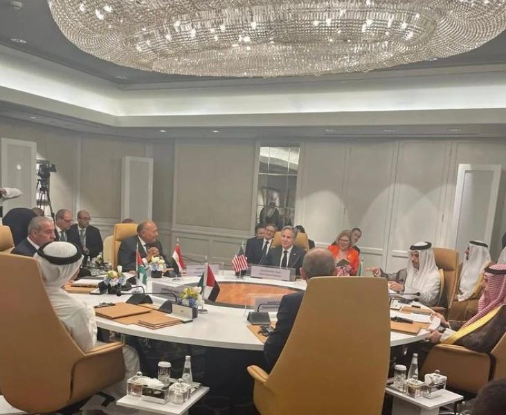 6 وزراء عرب يلتقون بلينكن لمناقشة وقف الحرب في غزة